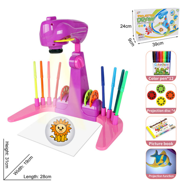 Children LED Projector Drawing Board