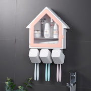 House Shape Wall Mounted Toothbrush Holder