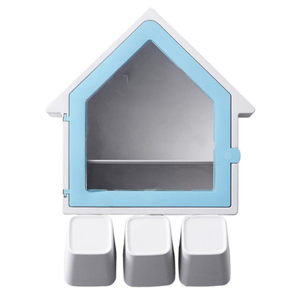 House Shape Wall Mounted Toothbrush Holder